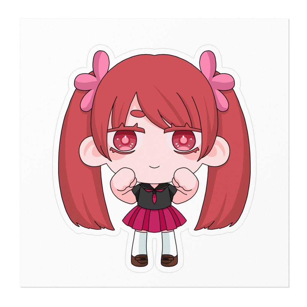 ツインテールガールステッカー