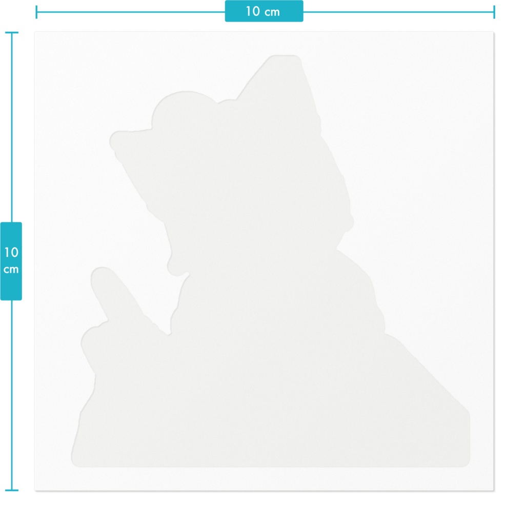 【決めポーズ】Vきょんぴーす 100x100、160x160サイズ【ステッカー】
