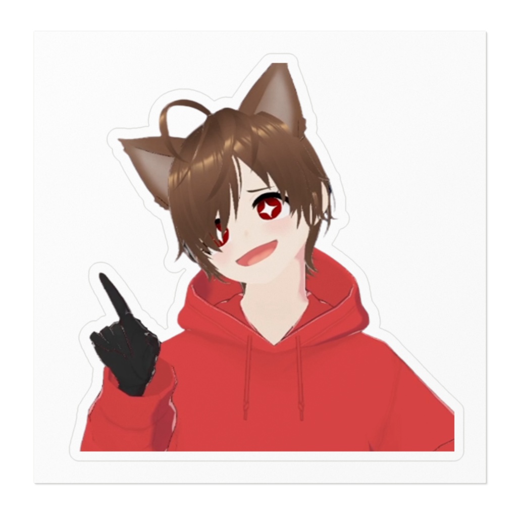 【決めポーズ】Vきょんぴーす 100x100、160x160サイズ【ステッカー】