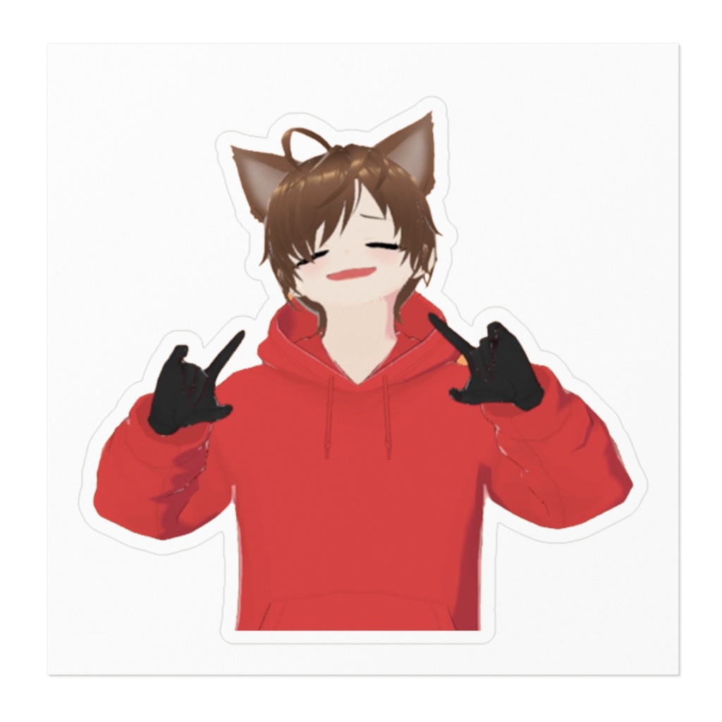 【にっこにこ】Vきょんぴーす 100x100、160x160サイズ【ステッカー】