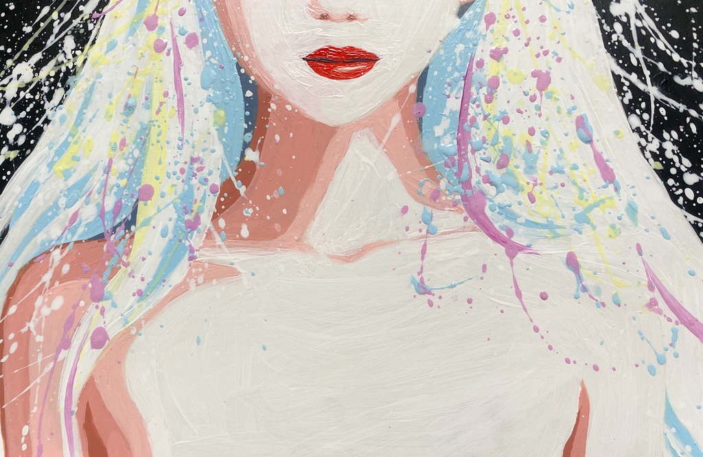 アクリル画「夢幻の巫女2」