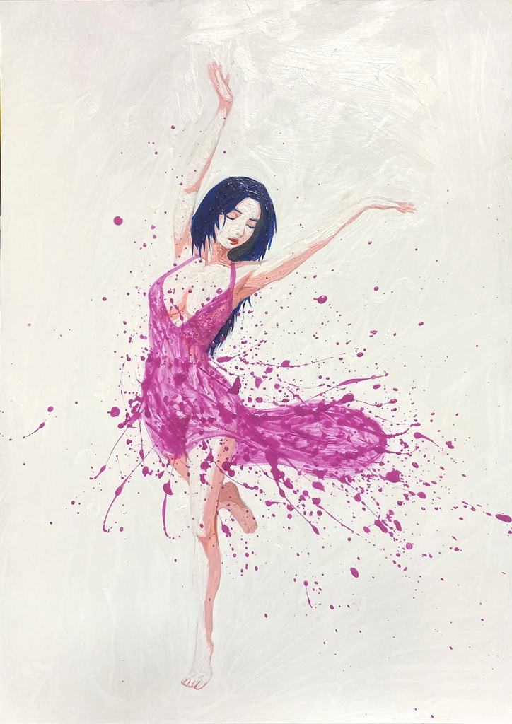 アクリル画「ダンス」