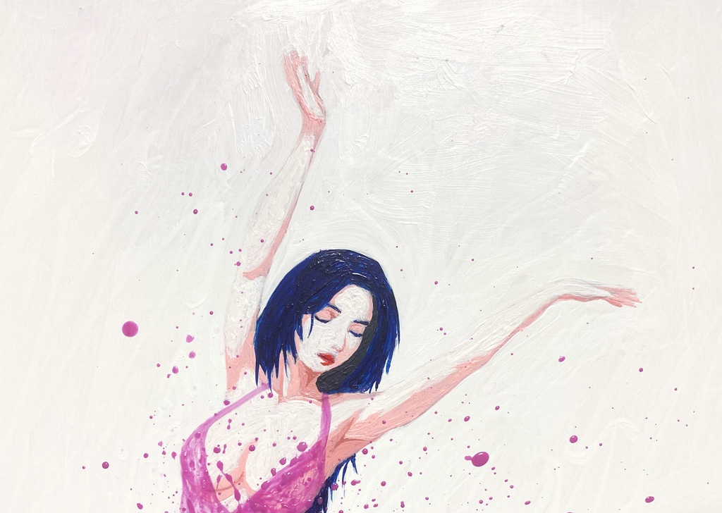 アクリル画「ダンス」