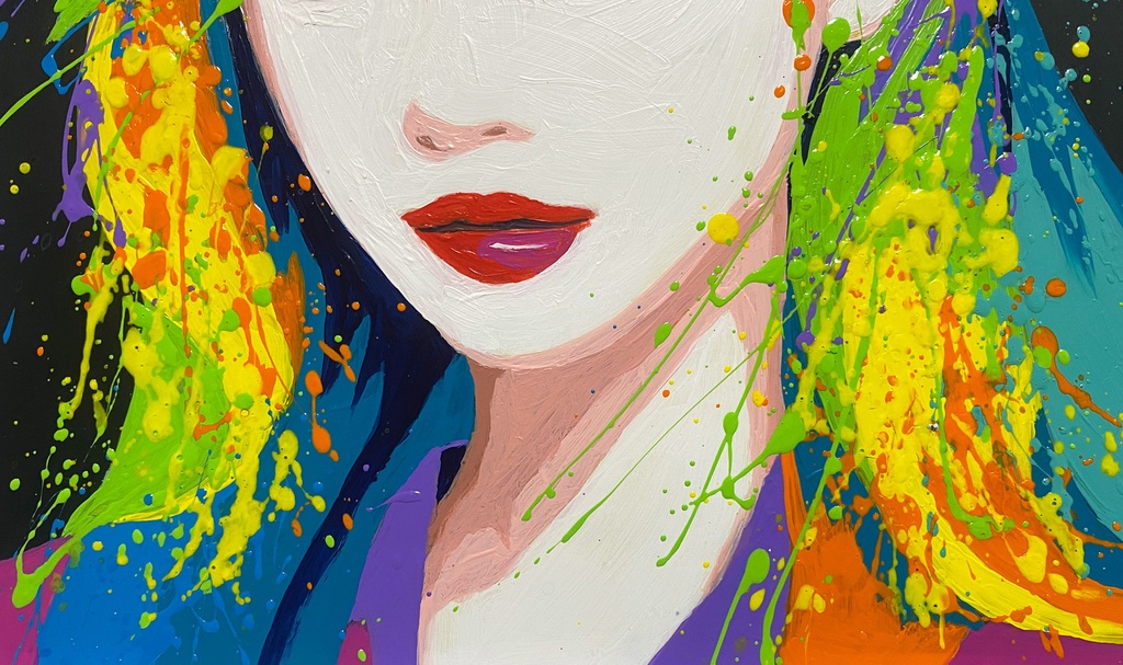 アクリル画「煌めく」