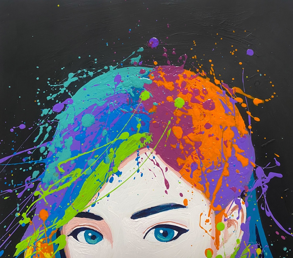 アクリル画「煌めく」