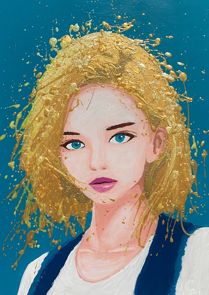 アクリル画「陽光の記憶」