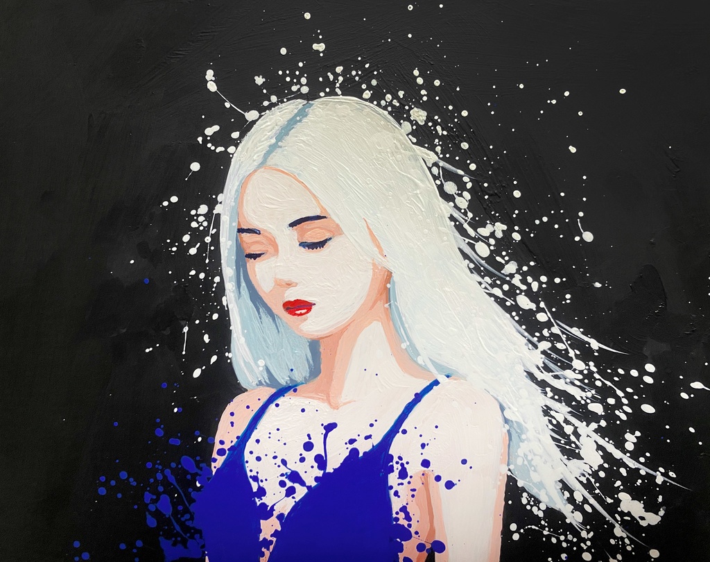 アクリル画「アビスの華」