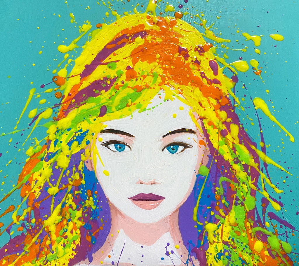 アクリル画「目覚め」