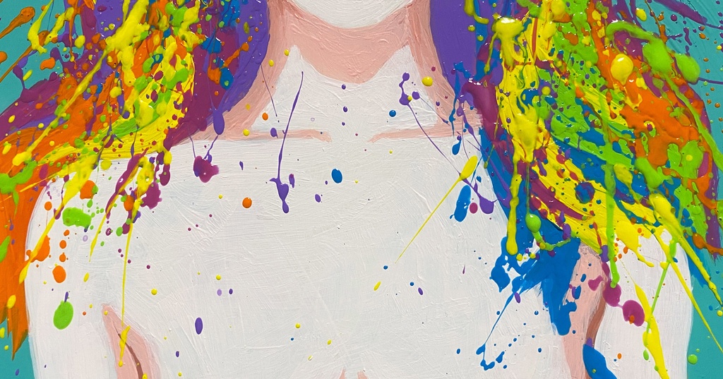 アクリル画「目覚め」