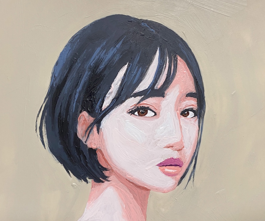 アクリル画「眼差し」