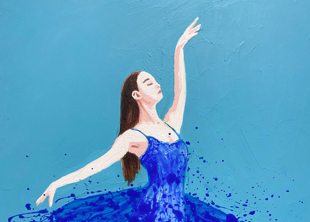 アクリル画「ダンス2」