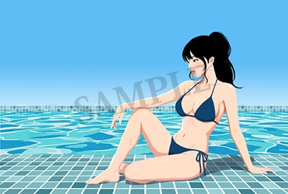 プールサイドのくつろぎ