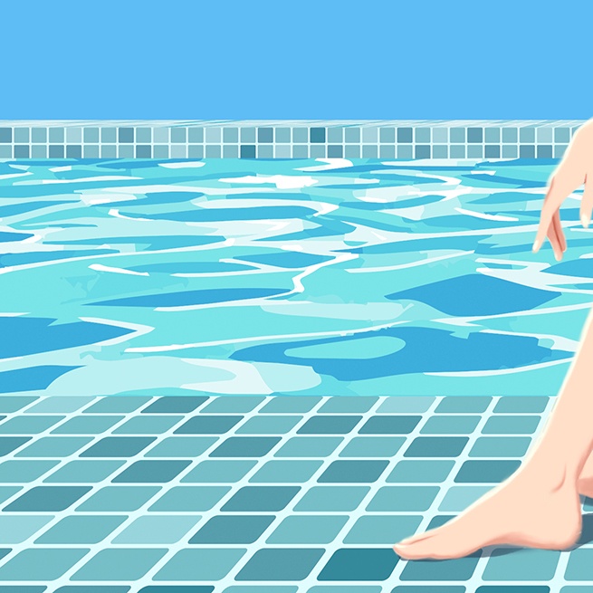 プールサイドのくつろぎ
