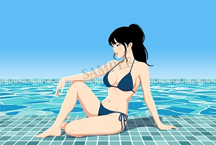 プールサイドのくつろぎ