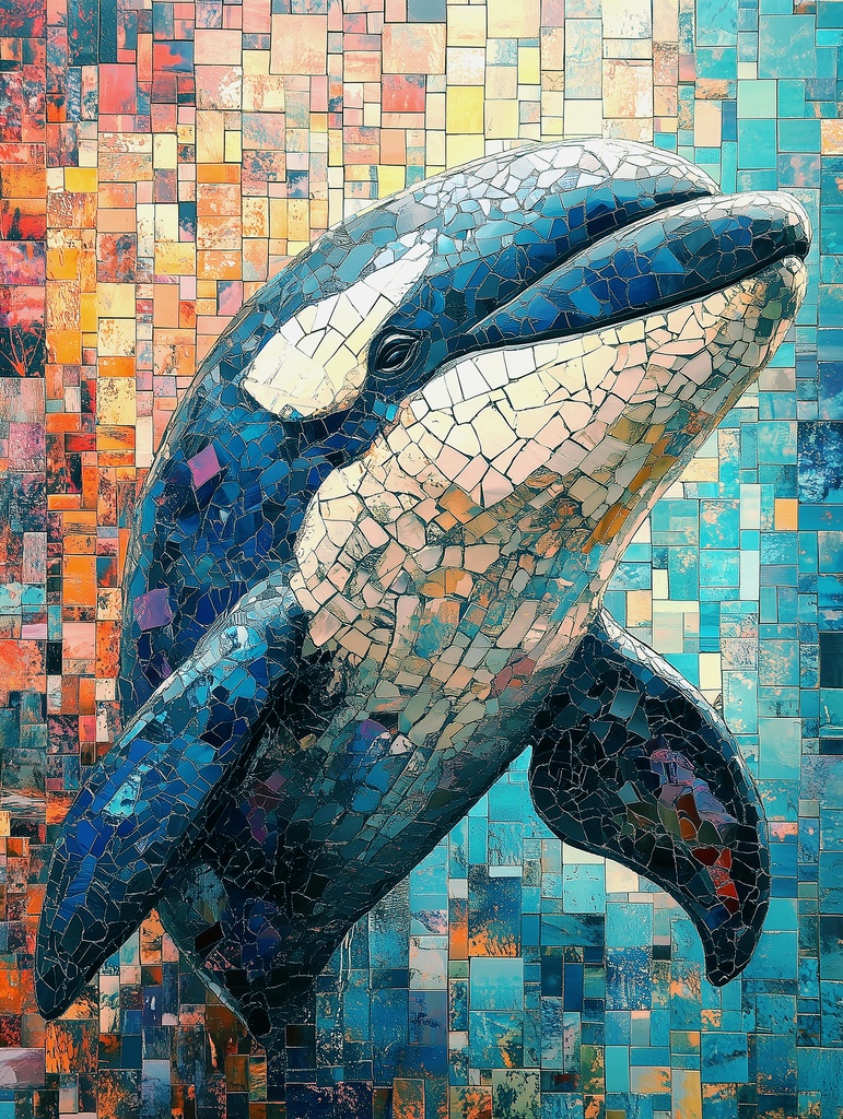 【モザイクアートパズル】シャチ