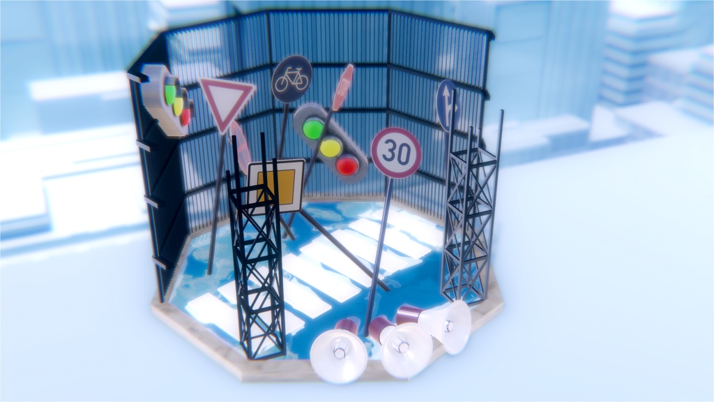 【箱庭】水面上の標識達