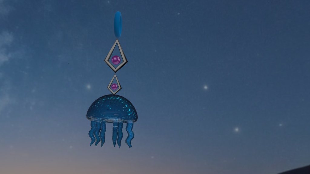 MA対応 ゆらゆら海月ピアス