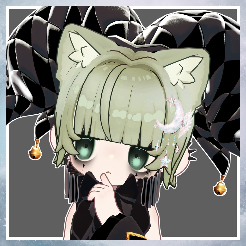 双月の髪飾り Lunaire – Blanc & Noir –