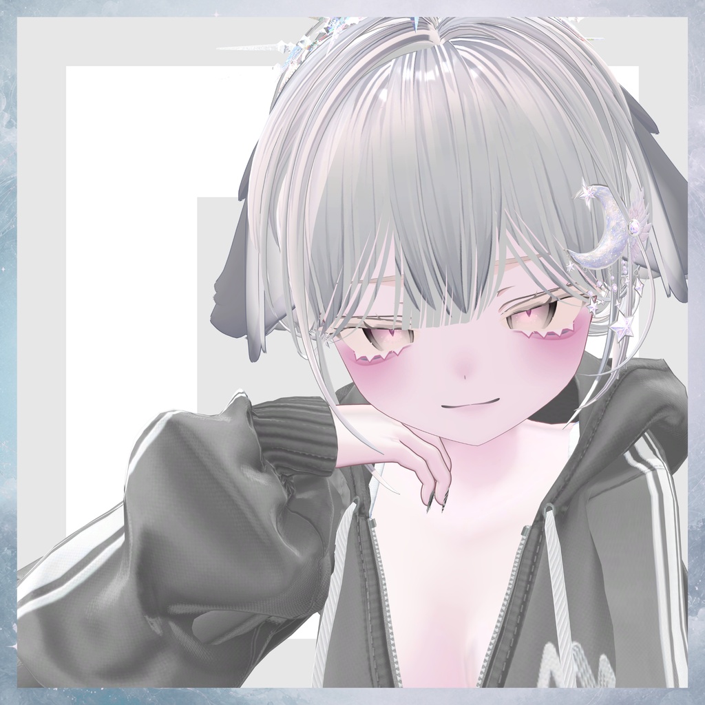 双月の髪飾り Lunaire – Blanc & Noir –