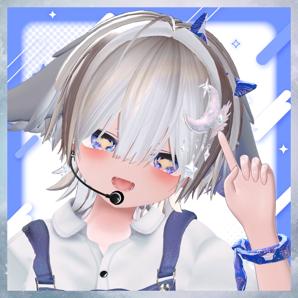 双月の髪飾り Lunaire – Blanc & Noir –