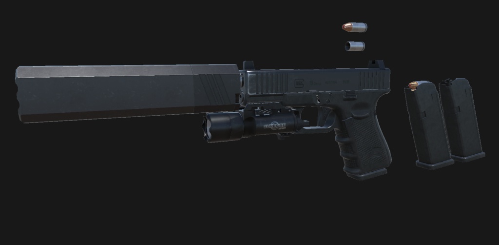 【VRChat想定】GLOCK 19 Gen4