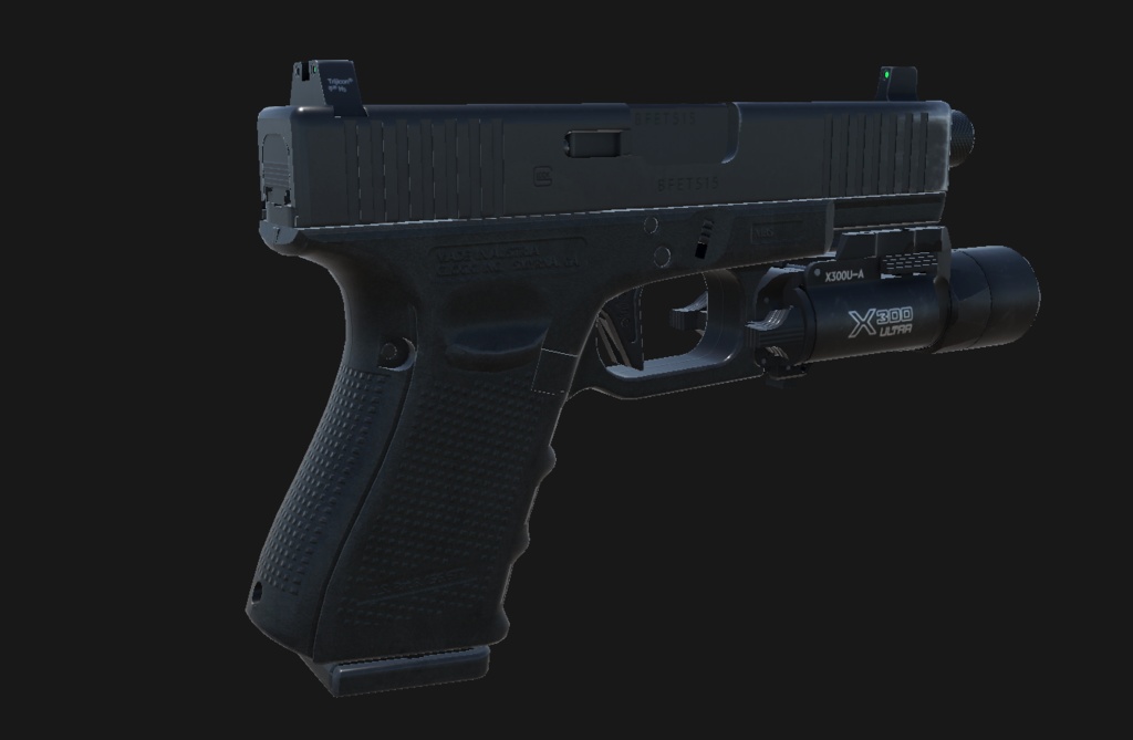 【VRChat想定】GLOCK 19 Gen4