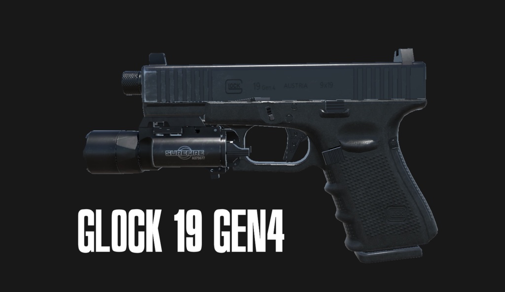 【VRChat想定】GLOCK 19 Gen4
