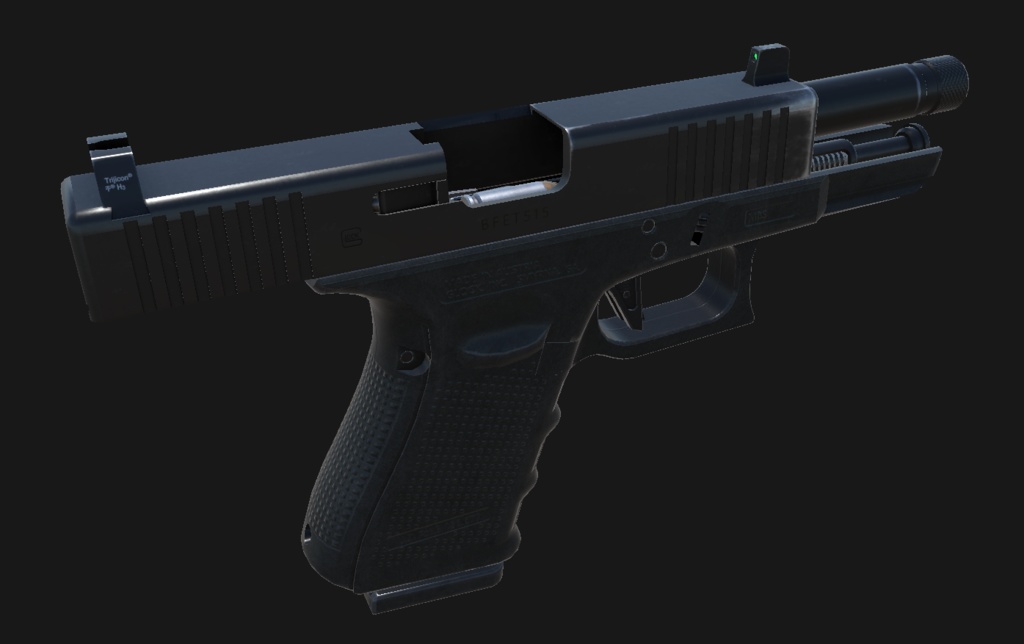 【VRChat想定】GLOCK 19 Gen4