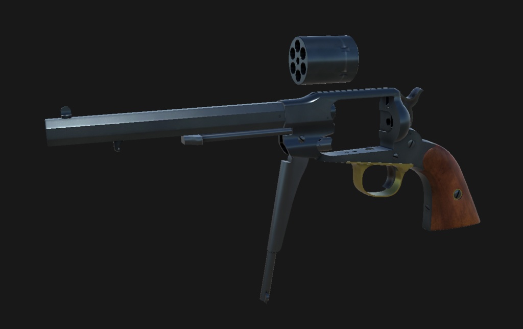 【VRChat想定】Remington 1858 conversion