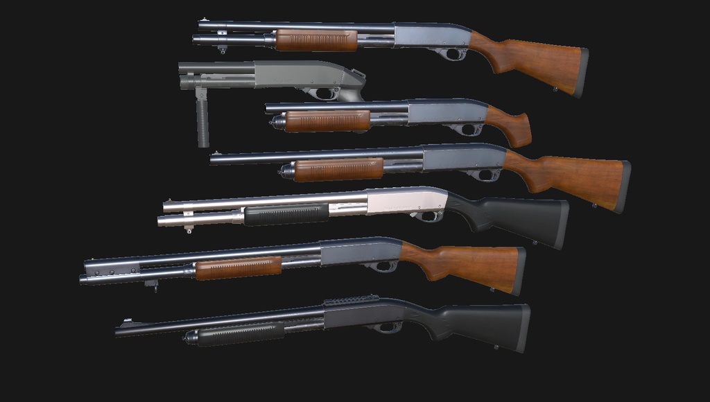 【VRChat想定】Remington Model 870パック