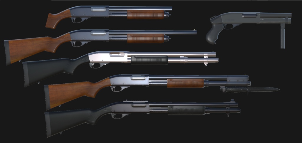 【VRChat想定】Remington Model 870パック