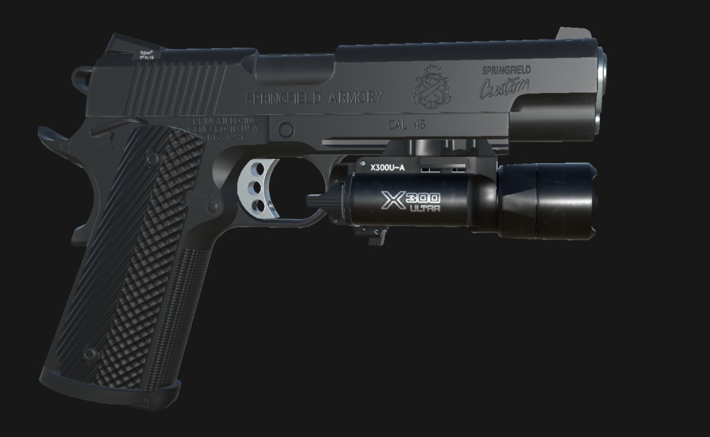 【VRChat想定】SPRINGFIELD ARMORY 1911 A1 PC9111LR