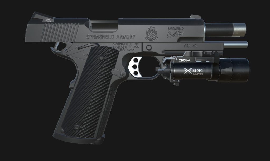 【VRChat想定】SPRINGFIELD ARMORY 1911 A1 PC9111LR