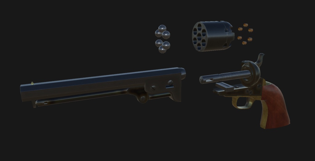 【VRChat想定】Colt Model 1851 Navy