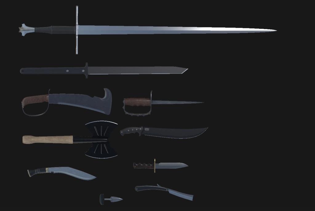 【VRChat想定】刃物パック_01