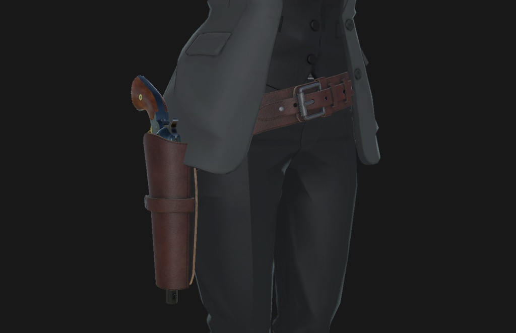 【VRChat想定】ウエスタンガンベルト