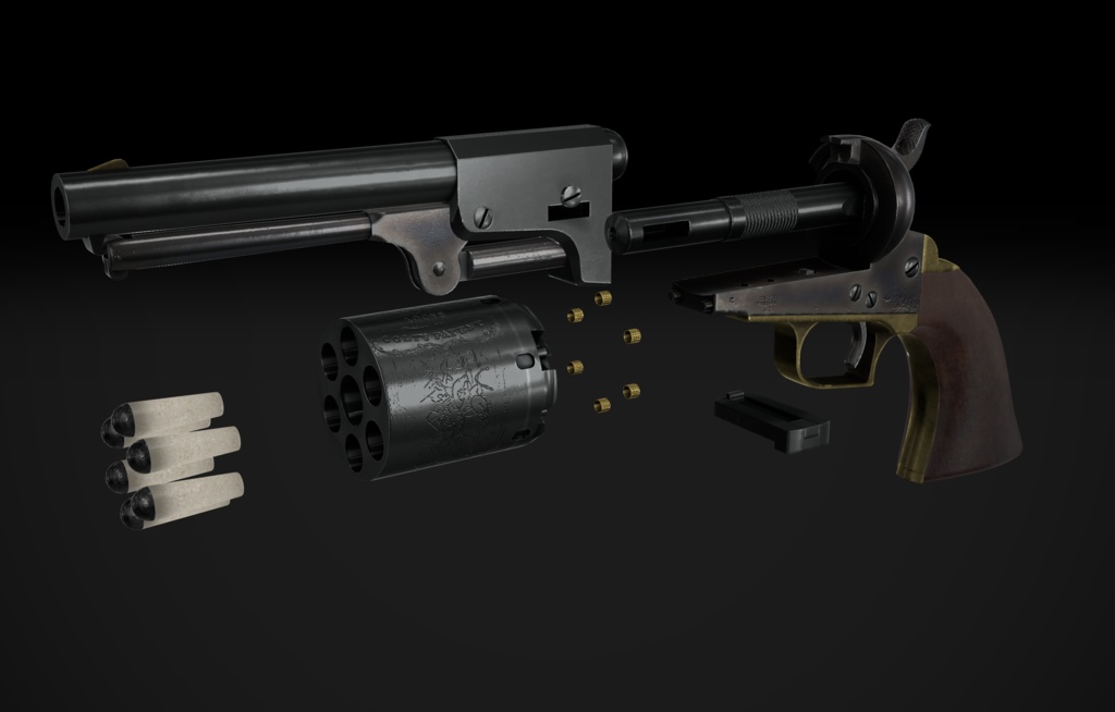 【VRChat想定】Colt 1st model dragoon