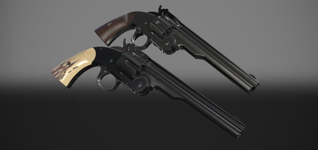 【VRChat想定】Smith & Wesson Schofield Revolver