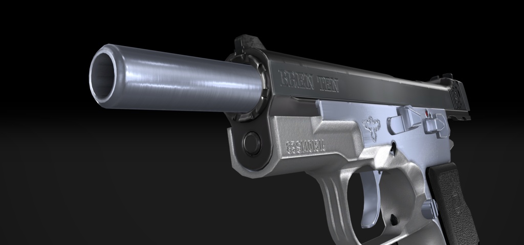 【VRChat想定】Bren Ten 10mm pistol