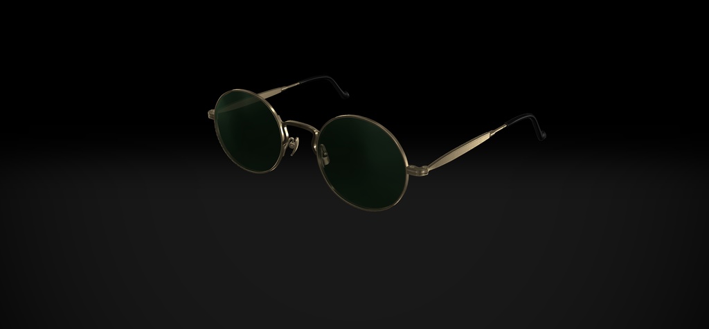 【VRChat想定】風防付きクラシックサングラス