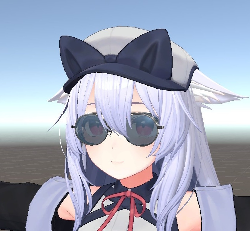 【VRChat想定】風防付きクラシックサングラス