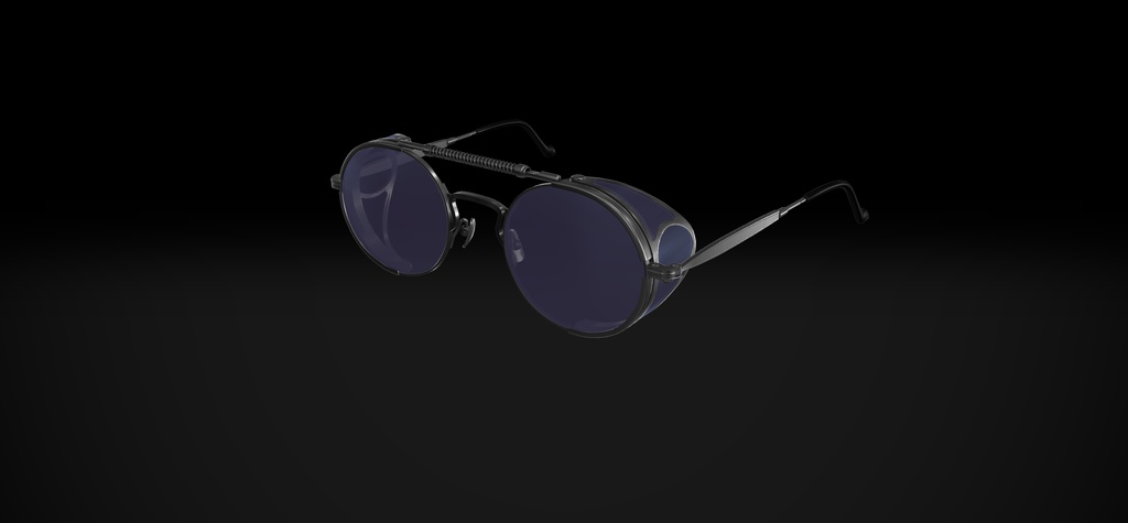 【VRChat想定】風防付きクラシックサングラス