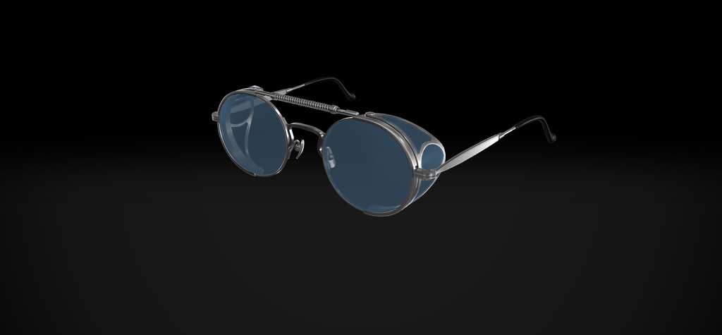 【VRChat想定】風防付きクラシックサングラス