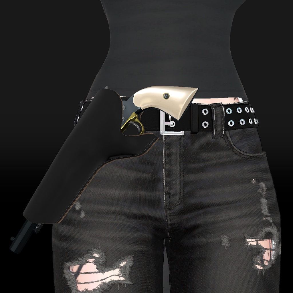 【VRChat想定】Cowboy Cross Draw Holster