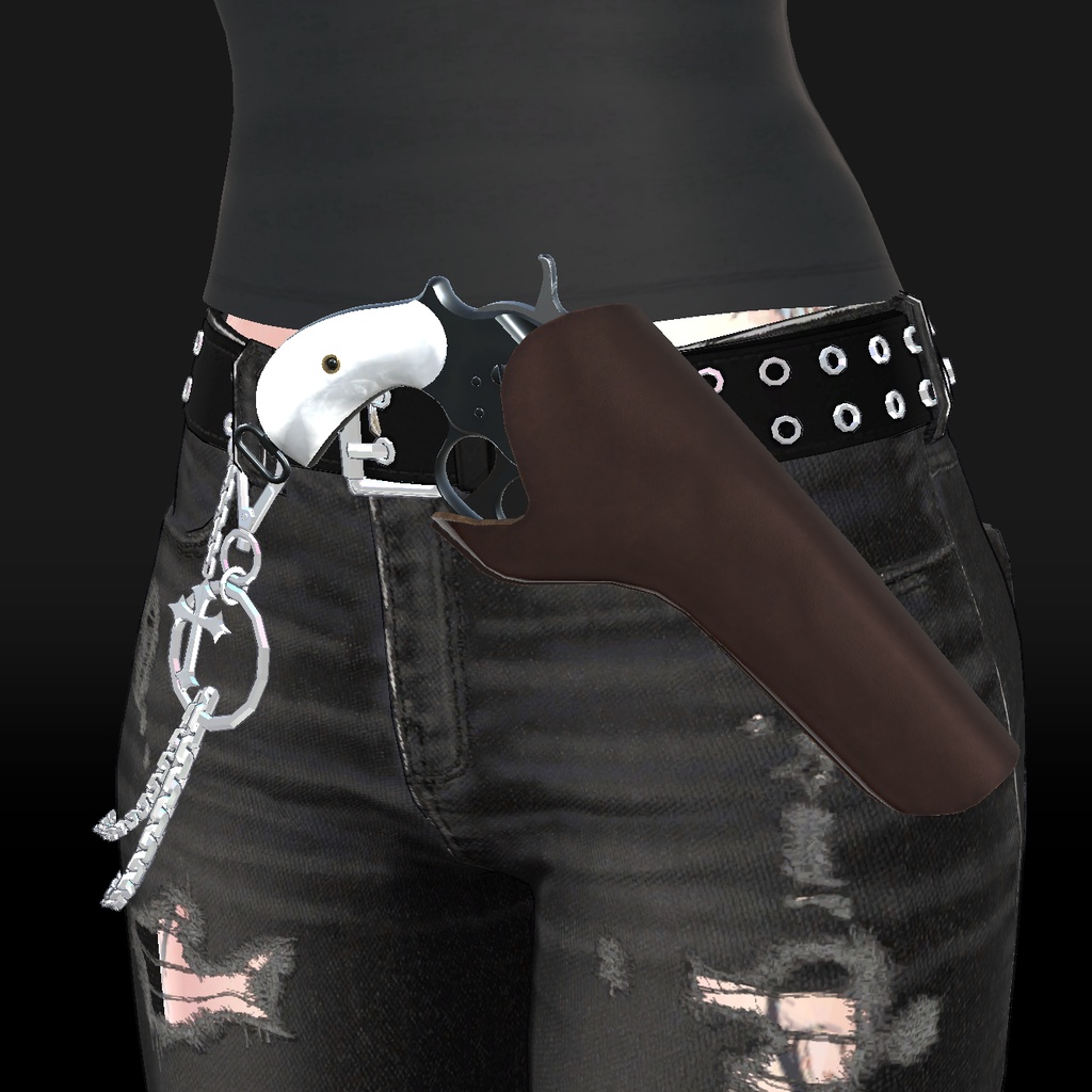 【VRChat想定】Cowboy Cross Draw Holster