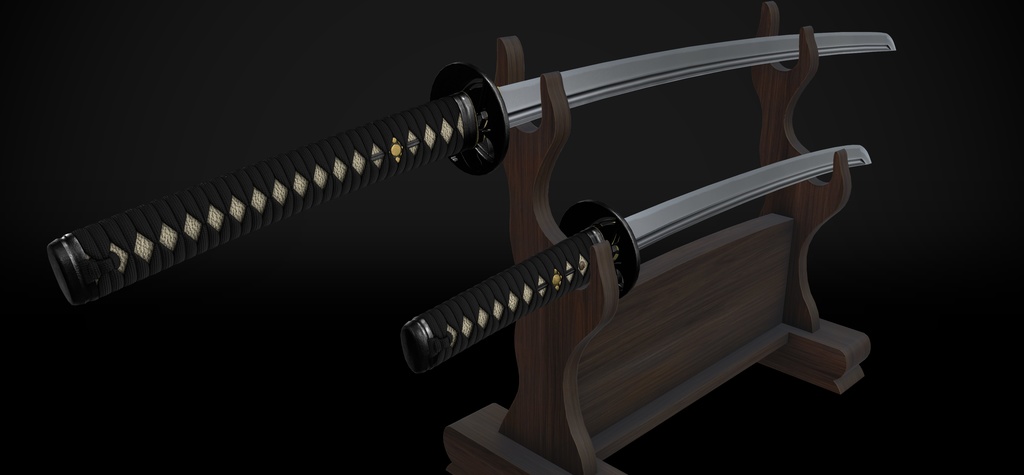 【VRChat想定】日本刀 大小セット