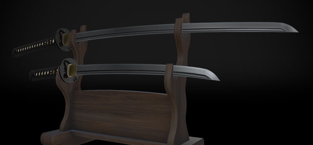 【VRChat想定】日本刀 大小セット