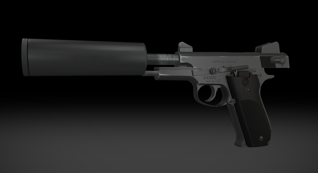 【VRChat想定】Mk22 Mod 0 Hush Puppy