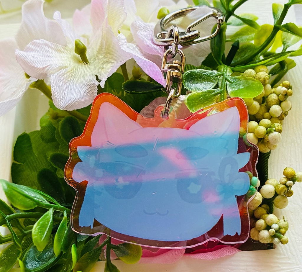 詠ちゃん猫のキラキラアクキー