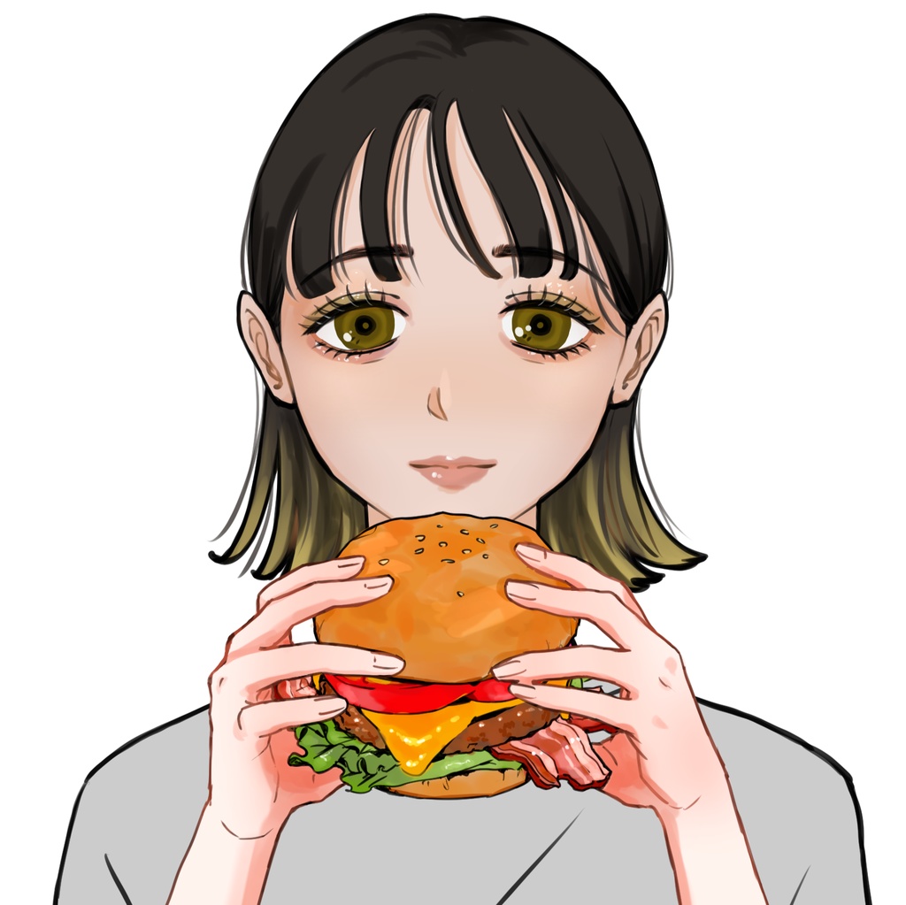 【無料版あり】ハンバーガーを持つ手